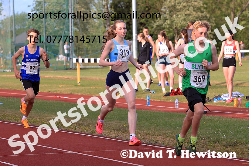 The 800 metres, 2025 NEGP No 2, Monkton Stadium, Wednesday, May 28th. Photo: David T. Hewitson/Sports for All Pics